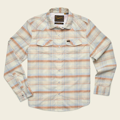 Howler Brothers H Bar B Tech Longsleeve Howler Brothers Cameron Plaid : Cream / L Men's Long Sleeve Button Down Shirts Rivers and Glen Trading Co