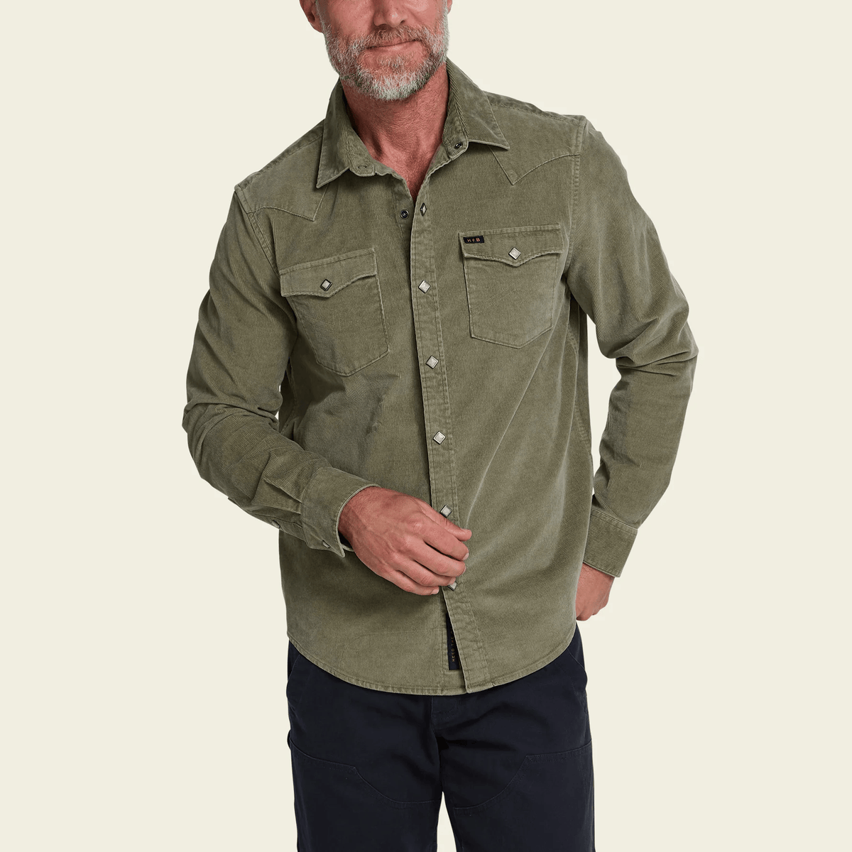Howler Brothers Banning Corduroy Snapshirt Howler Brothers Men's Long Sleeve Button Down Shirts Rivers and Glen Trading Co