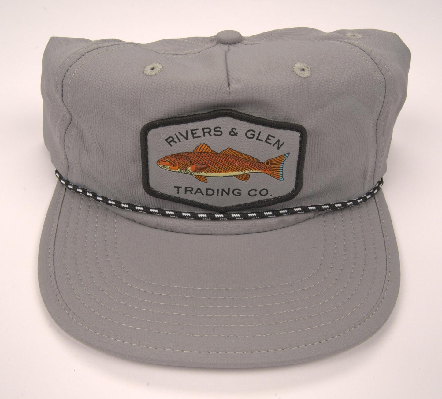 R&G Redfish Rope Hat Grey/Black Diamond Grey Redfish 256OC Rivers & Glen Trading Co. Hats Grey/Black/DiamondGreyRedfish/256OC Headwear Rivers and Glen Trading Co