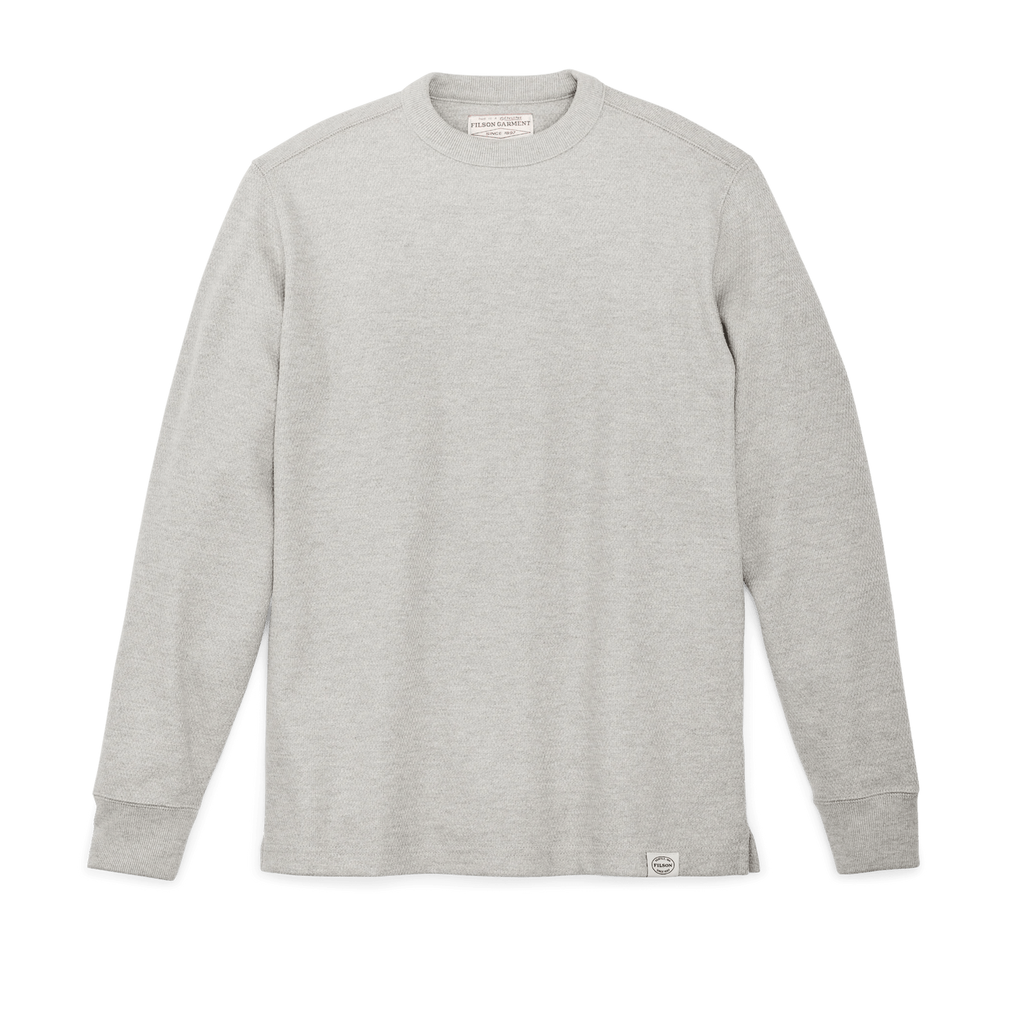 Filson Waffle Knit Thermal Crewneck Filson Light Grey Heather / M Men's Long Sleeve Crew Shirts Rivers and Glen Trading Co