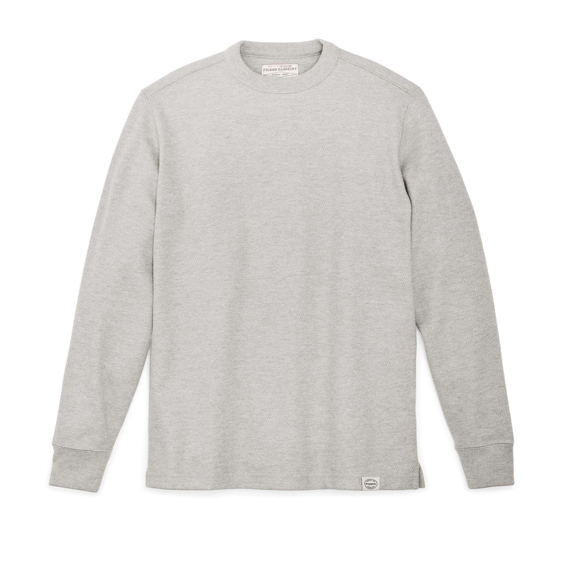 Filson Waffle Knit Thermal Crewneck Filson Light Grey Heather / M Men's Long Sleeve Crew Shirts Rivers and Glen Trading Co