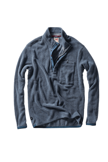 Relwen Terry Snap-Zip Mock Relwen Cadet Navy / XL Men's Pullovers Rivers and Glen Trading Co