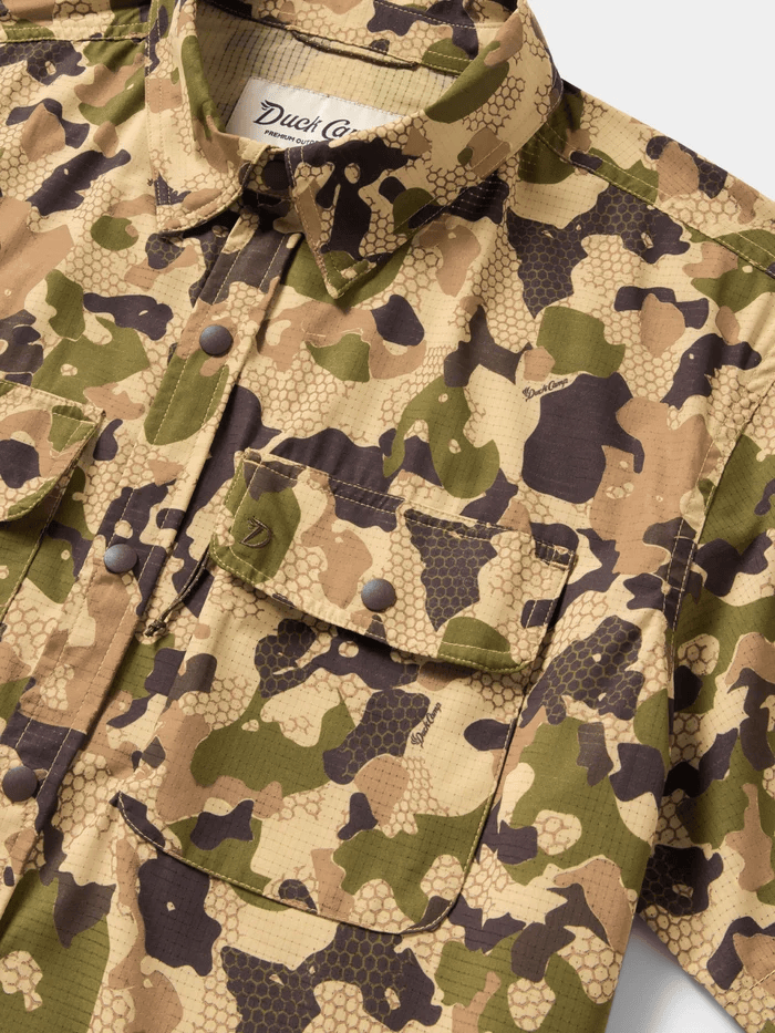 Duck Camp Cast & Blast Perforated Shirt - Short Sleeve Duck Camp Men's Short Sleeve Button Down Shirts Rivers and Glen Trading Co