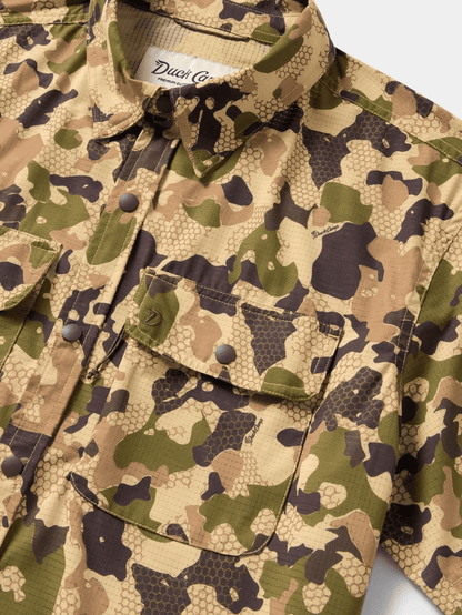 Duck Camp Cast & Blast Perforated Shirt - Short Sleeve Duck Camp Men's Short Sleeve Button Down Shirts Rivers and Glen Trading Co