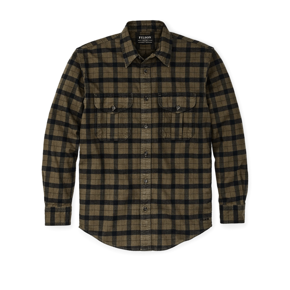 Filson Alaskan Guide Shirt Filson Otter Green/Black Plaid / L Men's Long Sleeve Button Down Shirts Rivers and Glen Trading Co