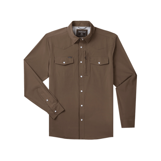 Poncho The Lewis Poncho Men's Long Sleeve Button Down Shirts Rivers and Glen Trading Co