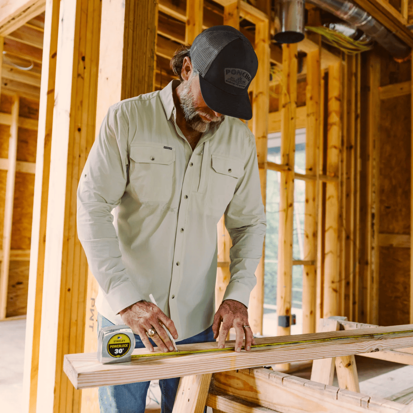 Poncho The Carpenter Poncho Men's Long Sleeve Button Down Shirts Rivers and Glen Trading Co