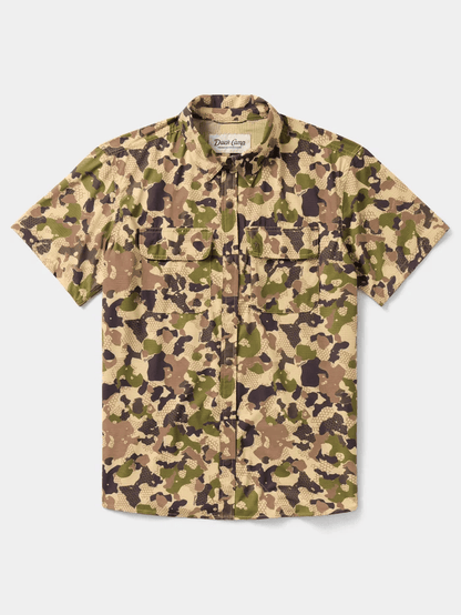 Duck Camp Cast & Blast Perforated Shirt - Short Sleeve Duck Camp Wetland / M Men's Short Sleeve Button Down Shirts Rivers and Glen Trading Co