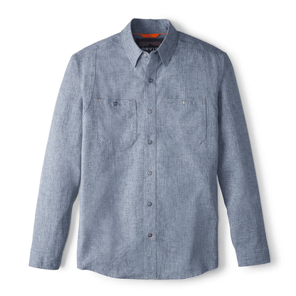 Orvis Tech Chambray Workshirt Orvis Blue Chambray / 2XL Men's Long Sleeve Button Down Shirts Rivers and Glen Trading Co