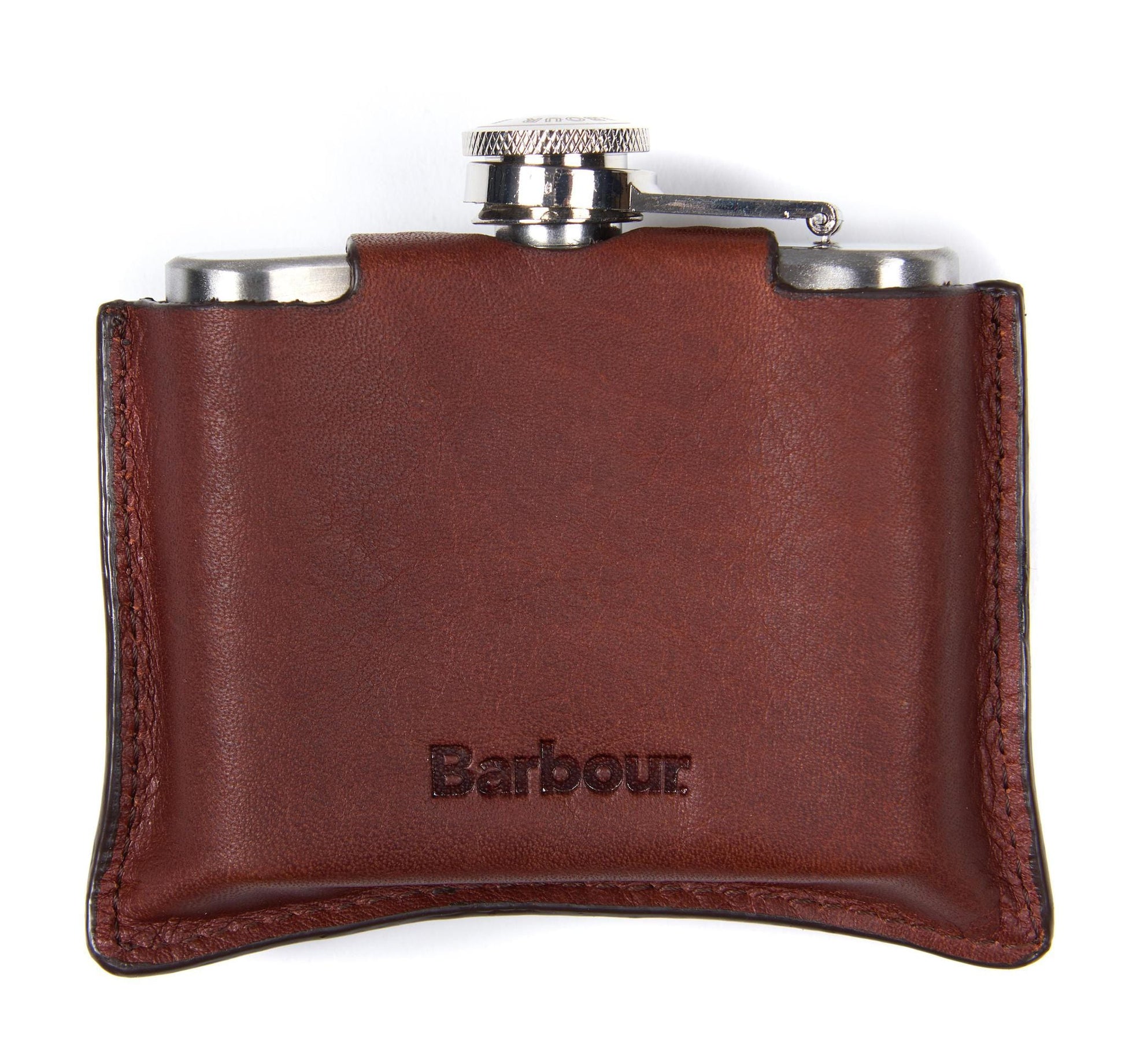 Barbour 4oz Hip Flask Barbour Brown Flasks Rivers and Glen Trading Co