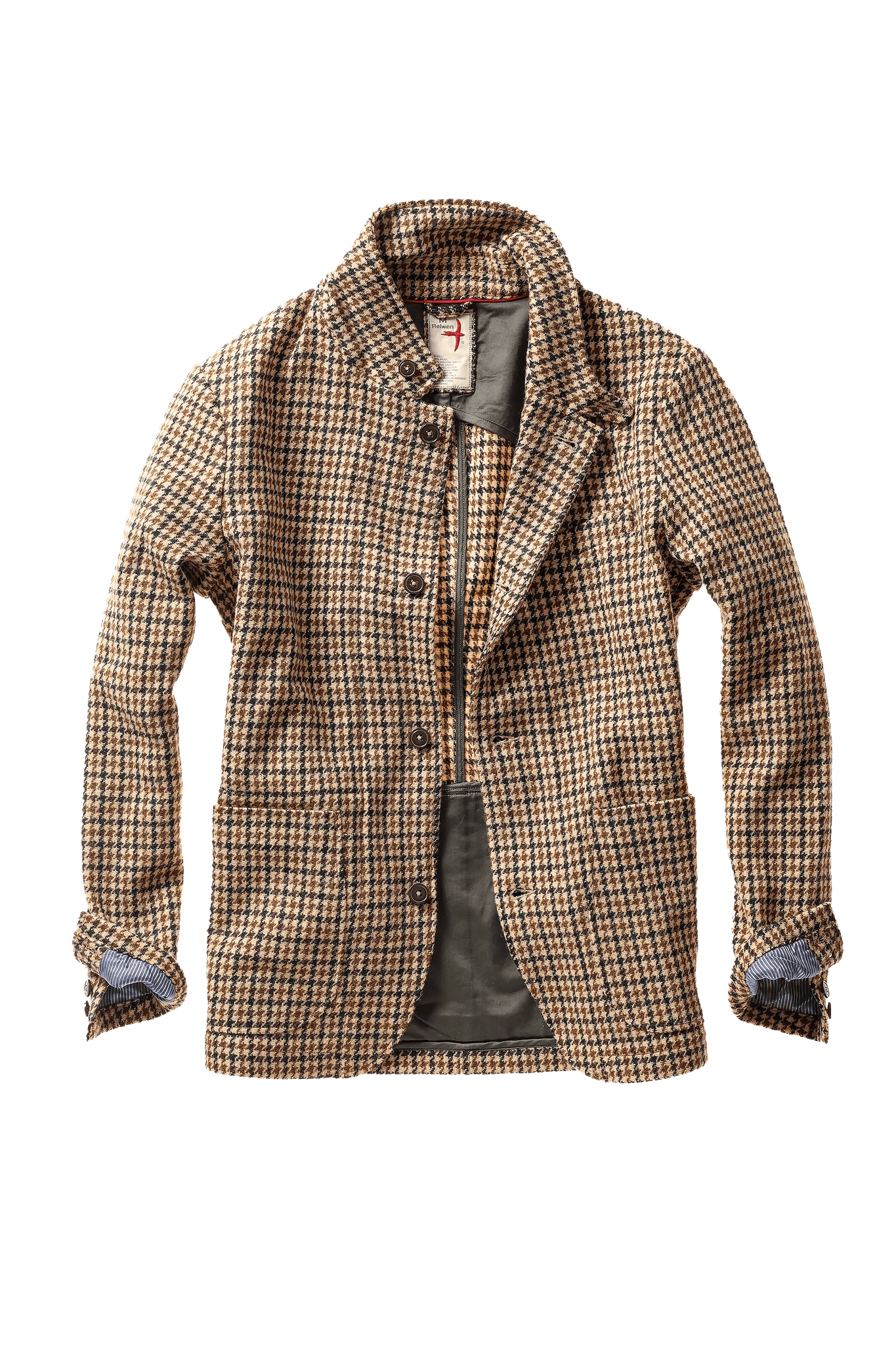 Relwen Heritage Trap Blazer Relwen Camel Guncheck / XL Men's Blazers Rivers and Glen Trading Co