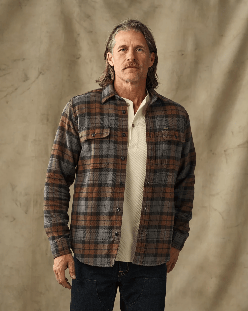 Filson Vintage Flannel Work Shirt Filson Men's Long Sleeve Button Down Shirts Rivers and Glen Trading Co