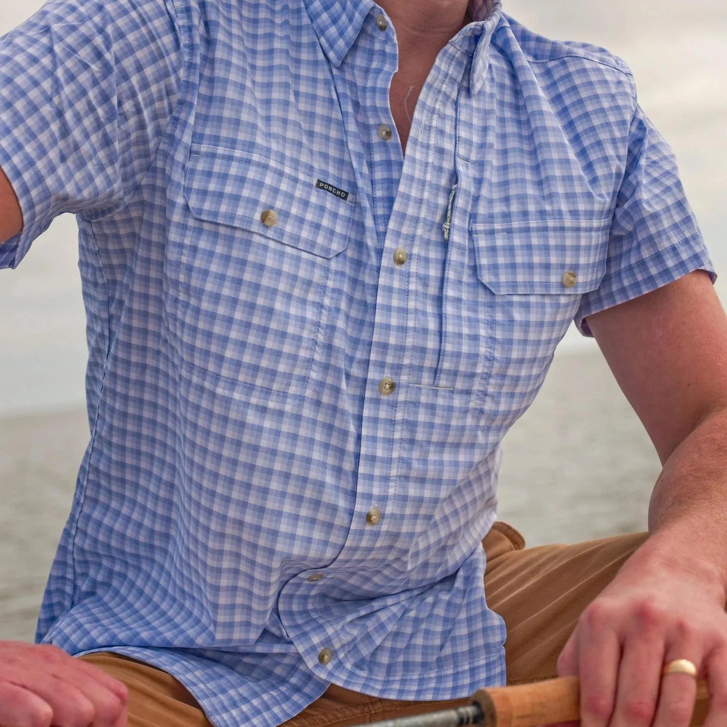 Poncho The Ono Poncho Men's Short Sleeve Button Down Shirts Rivers and Glen Trading Co