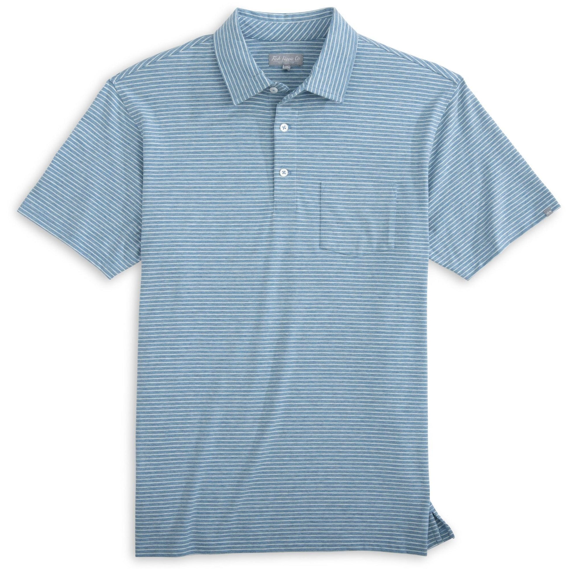 Melange Stripe Polo - Rivers & Glen Trading Co.