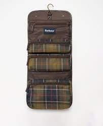 Barbour Tartan Hanging Washbag Barbour Classic Tartan Luggage Rivers and Glen Trading Co