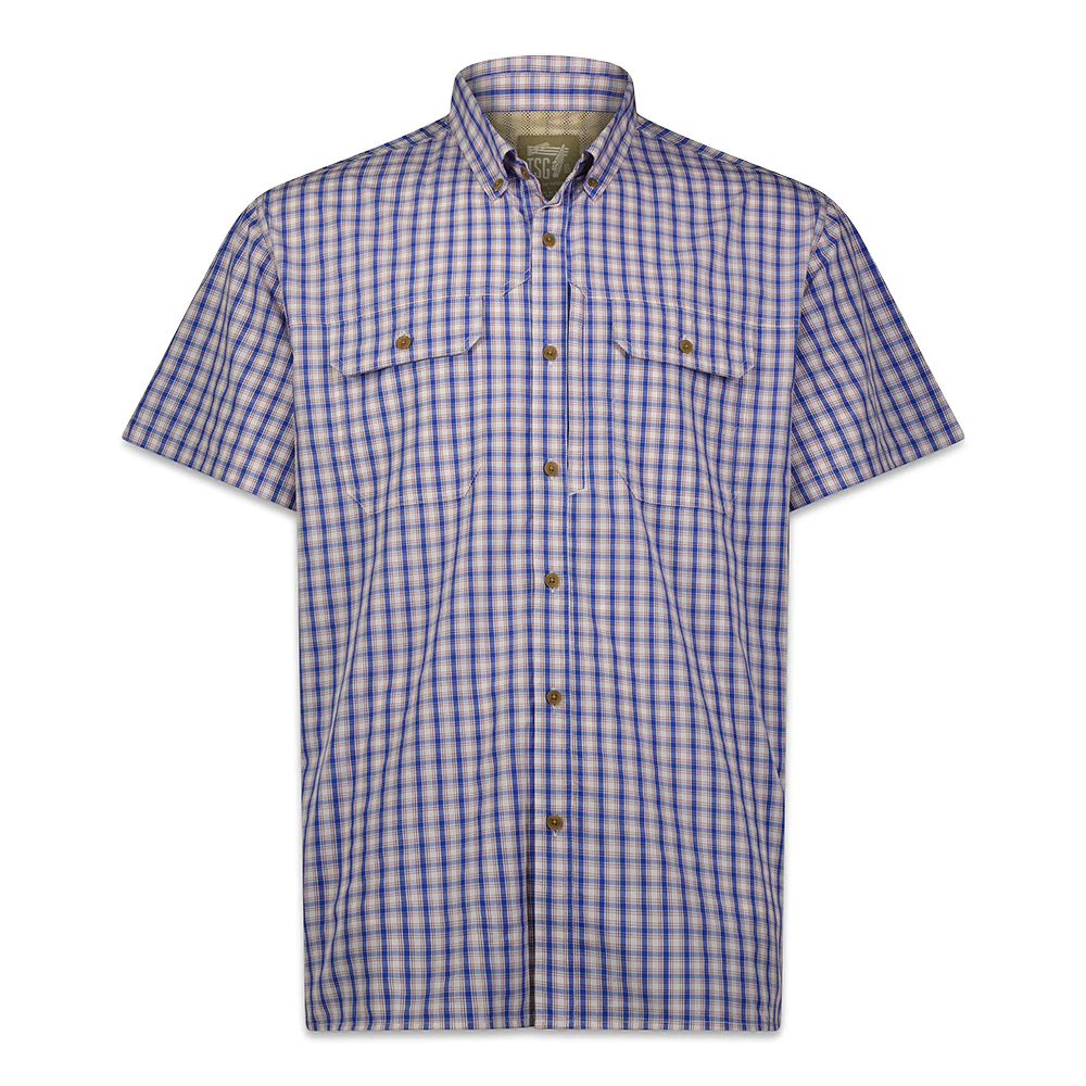 The Sporting Gent Brooks SS Shirt Birch Plaid Coastal Check - Rivers & Glen Trading Co.