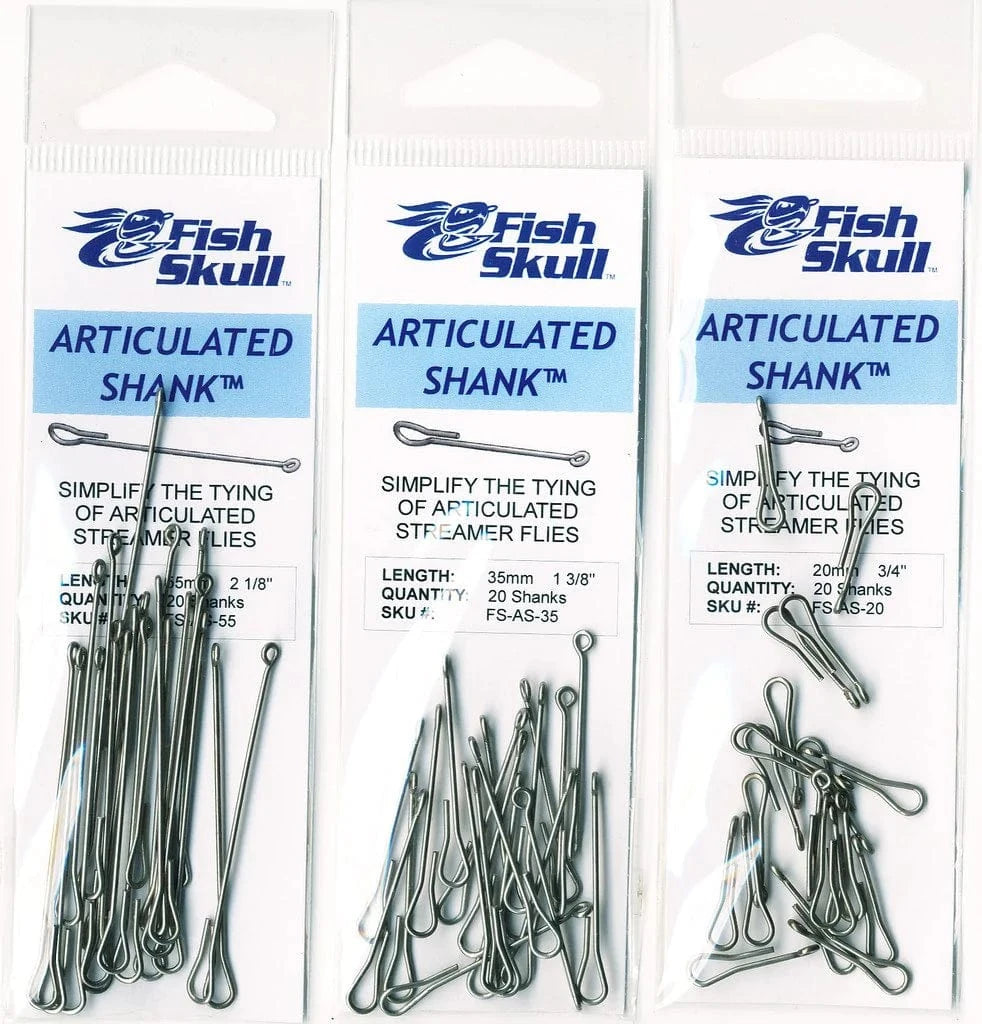 Fish Skull Articulated Shanks Flymen Fishing Company 20mm Fly Tying Rivers and Glen Trading Co