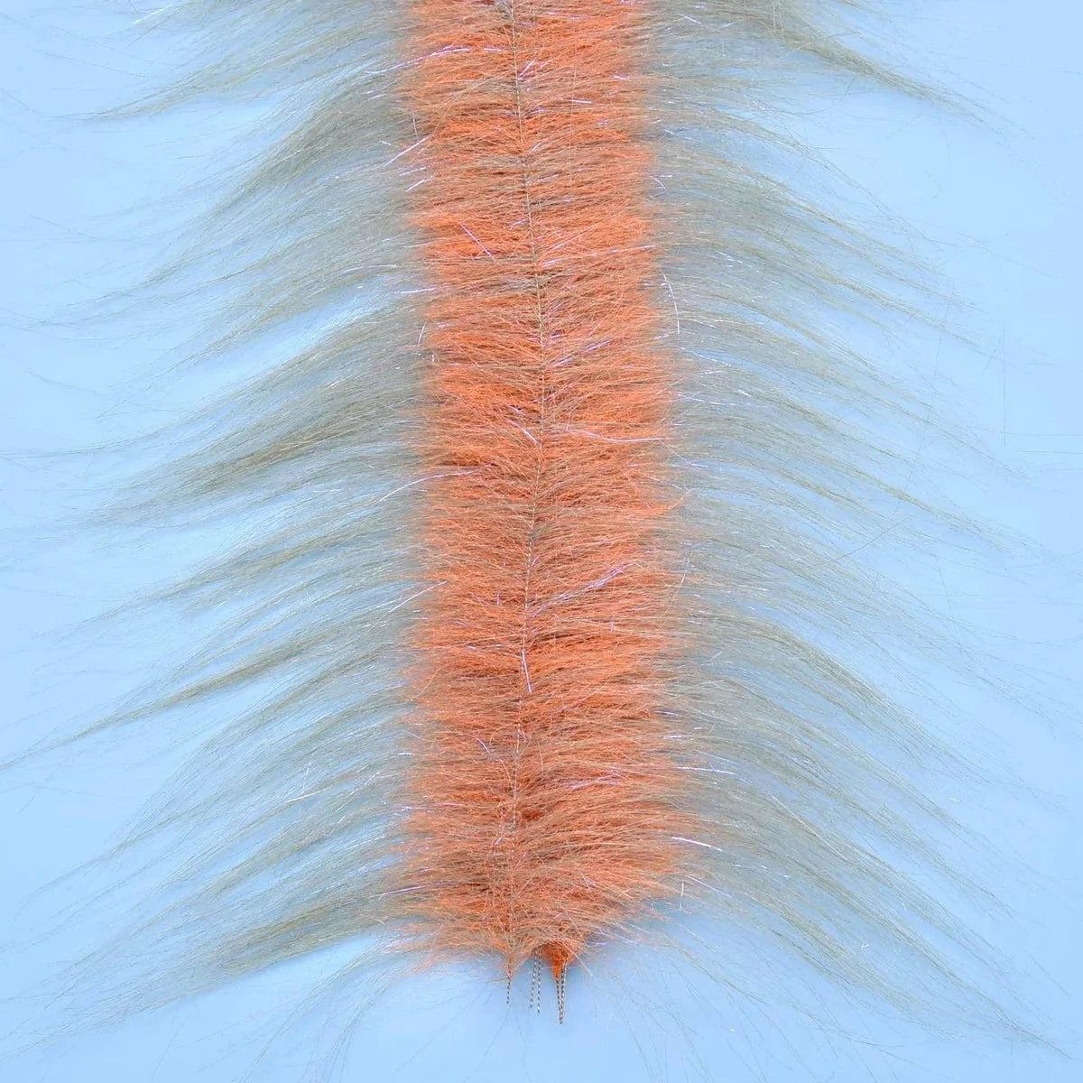 CRAFT FUR BRUSH 3" Enrico Puglisi Grey Olive/Fl Orange Fly Tying Rivers and Glen Trading Co
