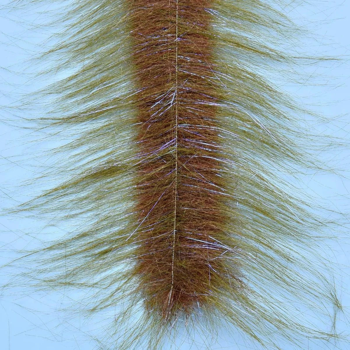 CRAFT FUR BRUSH 3" Enrico Puglisi MEDIUM BROWN/OLIVE Fly Tying Rivers and Glen Trading Co