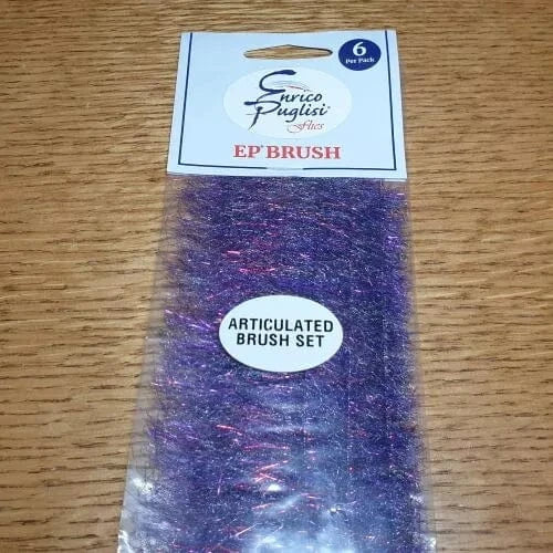 ARTICULATED BRUSH SET Enrico Puglisi PURPLE 3DX Fly Tying Rivers and Glen Trading Co