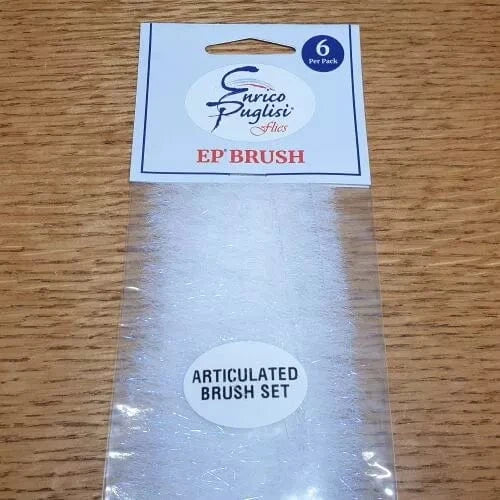 ARTICULATED BRUSH SET Enrico Puglisi WHITE Fly Tying Rivers and Glen Trading Co