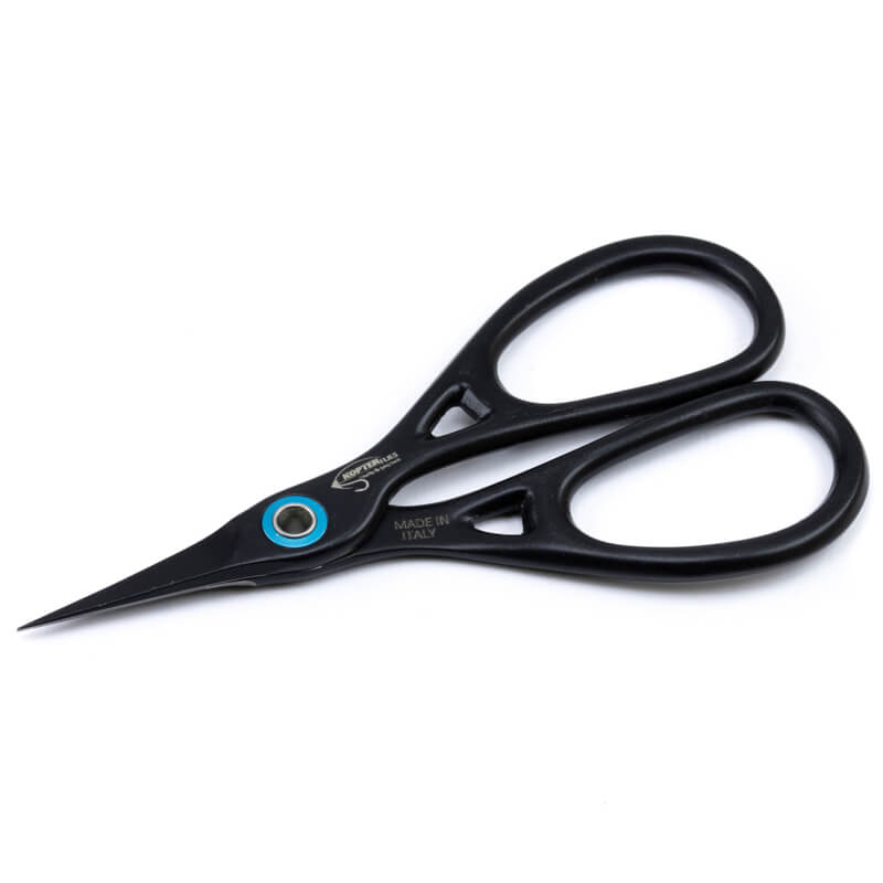 Kopter ABSOLUTE STEALTH Straight Blade Micro serrated Edge Thin Point Scissors - Rivers & Glen Trading Co.