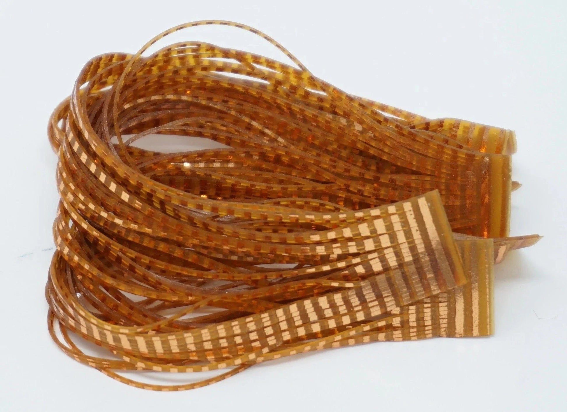 SILI LEGS PERFECTLY BARRED CHROME Wapsi GOLD/PUMPKIN Fly Tying Rivers and Glen Trading Co