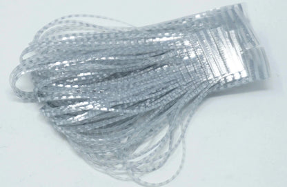 SILI LEGS PERFECTLY BARRED CHROME Wapsi SILVER/CLEAR Fly Tying Rivers and Glen Trading Co