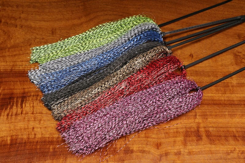 Micro Barred Voodoo Fibers Hareline Dubbin Black Barred Purple Fly Tying Rivers and Glen Trading Co