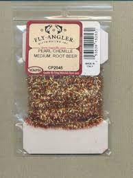PEARL CHENILLE MEDIUM Wapsi ROOT BEER Fly Tying Rivers and Glen Trading Co