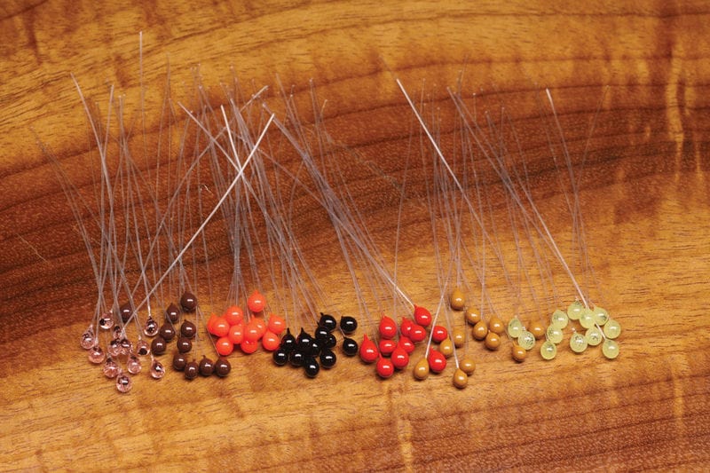 Hareline Epoxy Mono Crab Eyes Hareline Dubbin FL Orange Fly Tying Rivers and Glen Trading Co