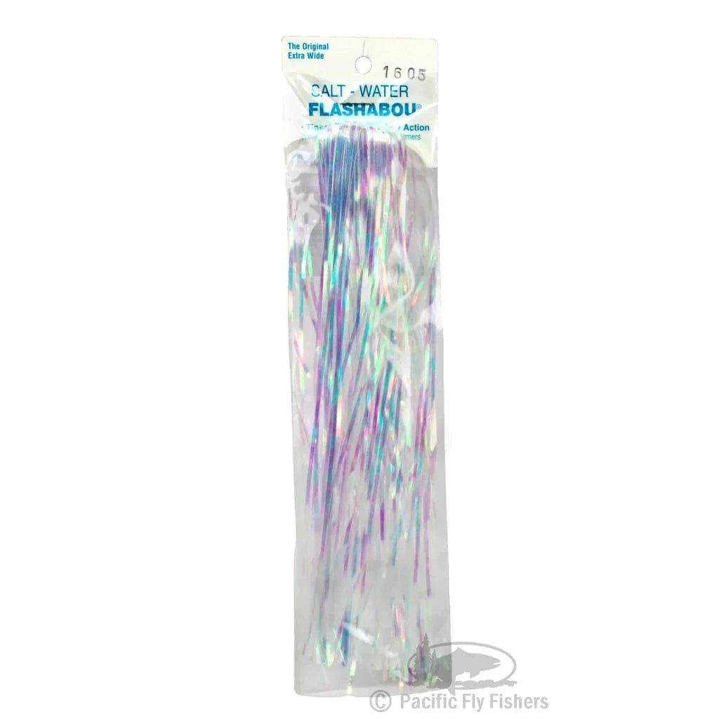 Saltwater Flashabou Tinsel Extra Wide Wapsi ICE BLUE PEARL Fly Tying Rivers and Glen Trading Co